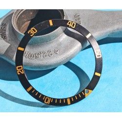 Rolex Rare Mint Glossy Black color Submariner Date Tutone 1680, 1680-8 Gold Watch Bezel Graduated Insert Part