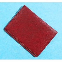 TUDOR PORTEFEUILLE CUIR ROUGE POURPRE VINTAGE SUBMARINER CERTIFICAT PAPIERS GARANTIE POUR MONTRES ANCIENNES REF 106.00.41