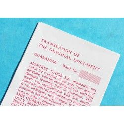 TUDOR Rare Blank document paper watch Certificate Guarantee Garantie Certificat Certificato ref 574.06 