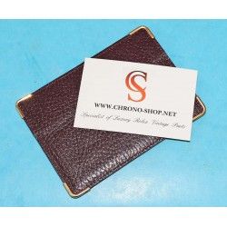 PORTE CARTES DOCUMENTS ROLEX MARRON BORDEAUX EN CUIR ref 101 70 55