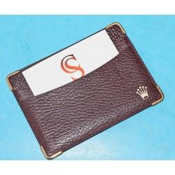 PORTE CARTES DOCUMENTS ROLEX MARRON BORDEAUX EN CUIR ref 101 70 55