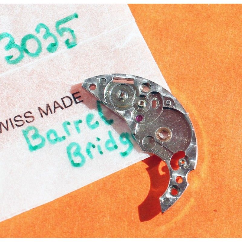 Rolex Watch spares 7492, 7502, 7553 Barrel Bridge & Barrel with arbor Manual, mechanical calibres 1210, 1215, 1220, 1225