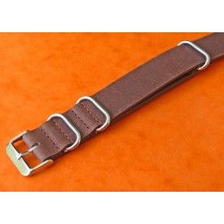 20mm Military G10  NATO Vintage Brown antique Leather Strap