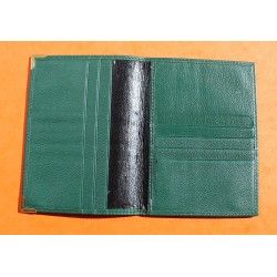 Rare & Vintage ROLEX Green Grain Leather Large Billfold Wallet AUTHENTIC ref 68.08.55