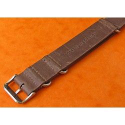 BRACELET NATO CUIR VINTAGE TYPE MILITAIRE 20mm