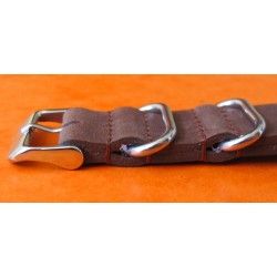 20mm Military G10  NATO Vintage Brown antique Leather Strap