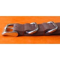 20mm Military G10  NATO Vintage Brown antique Leather Strap