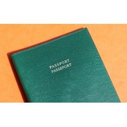 VINTAGE PORTEFEUILLE PASSEPORT PORTE CARTES ROLEX PLASTIQUE VERT