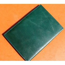 VINTAGE PORTEFEUILLE PASSEPORT PORTE CARTES ROLEX PLASTIQUE VERT