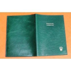 VINTAGE PORTEFEUILLE PASSEPORT PORTE CARTES ROLEX PLASTIQUE VERT