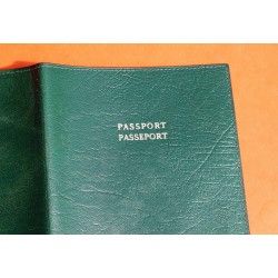 VINTAGE PORTEFEUILLE PASSEPORT PORTE CARTES ROLEX PLASTIQUE VERT