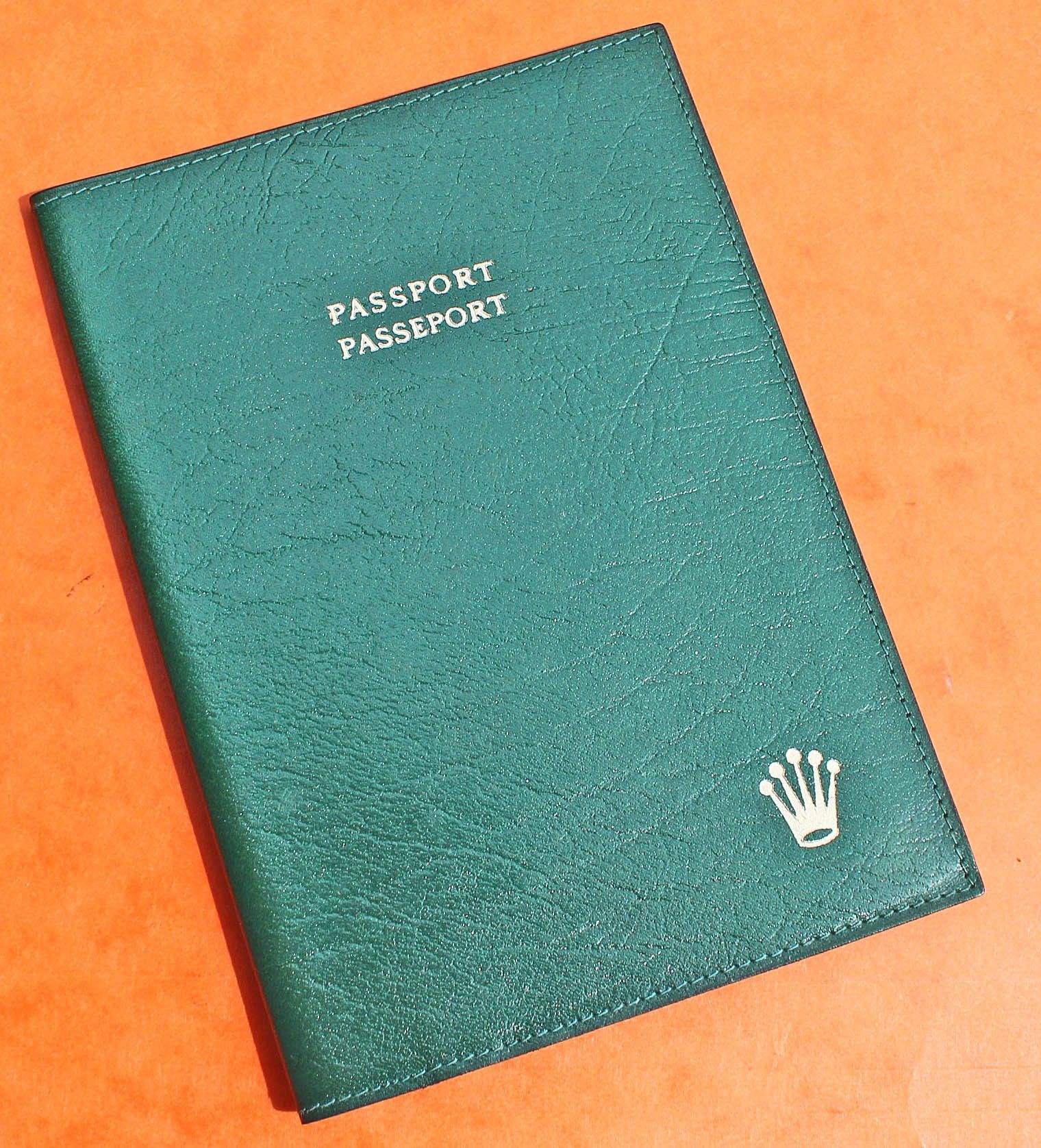 Original Vintage Rolex Booklet Manual Papers Holder Green Leather