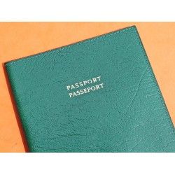 VINTAGE PORTEFEUILLE PASSEPORT PORTE CARTES ROLEX PLASTIQUE VERT