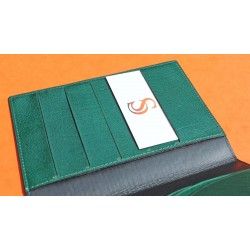 VINTAGE PORTEFEUILLE PASSEPORT PORTE CARTES ROLEX PLASTIQUE VERT