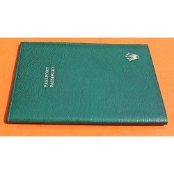 VINTAGE PORTEFEUILLE PASSEPORT PORTE CARTES ROLEX PLASTIQUE VERT