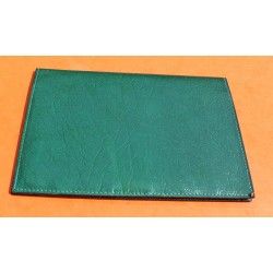 VINTAGE PORTEFEUILLE PASSEPORT PORTE CARTES ROLEX PLASTIQUE VERT