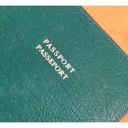 VINTAGE PORTEFEUILLE PASSEPORT PORTE CARTES ROLEX PLASTIQUE VERT