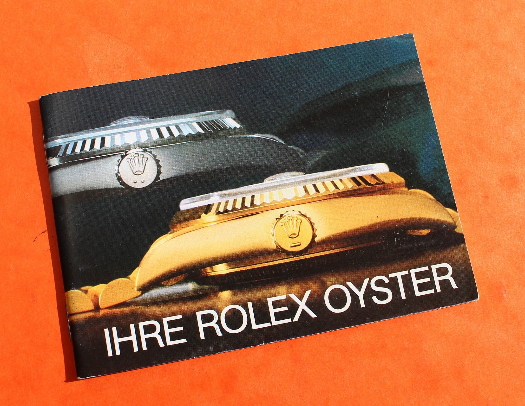 BOOKLET ROLEX "YOUR ROLEX OYSTER" 1988 SUBMARINER DAYDATE OYSTERQUARTZ DATEJUST GOLD