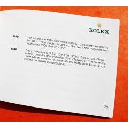 LIVRET ROLEX "IHRE ROLEX OYSTER" 1987 MONTRES SUBMARINER, DAYDATE, OYSTERQUARTZ, DATEJUST OR