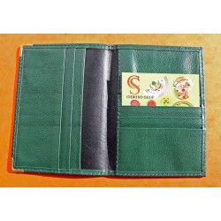 Rare & Vintage ROLEX Green Grain Leather Large Billfold Wallet AUTHENTIC ref 0068.08.34