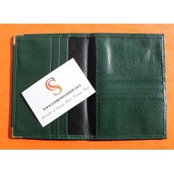 Rare & Vintage ROLEX Green Grain Leather Large Billfold Wallet AUTHENTIC ref 0068.08.34