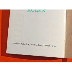 ROLEX VINTAGE LIVRET "SU ROLEX" 1972 MONTRES SUBMARINER 5512, 5513, 1680 RED, 1665 SEA-DWELLER DRSD 579.04 -11.72
