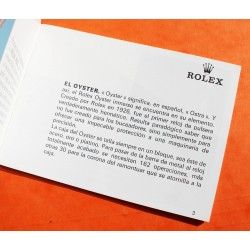 Collector livret, montres vintages Rolex Booklet "Su Rolex Oyster" 1979 Espagnol  5513, 1680, 1675, 6263, 16800 ref 579.09