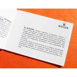 Vintage Rolex Booklet manual watch "Su Rolex Oyster" 1980 Spanish - 5513, 1680, 1675, 6263, 16800