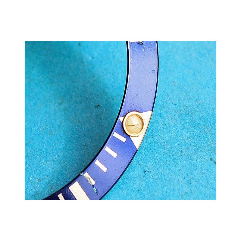 Rolex Cute 90's Faded Blue color Submariner Tutone 16803, 16613, 16808, 16618, Gold Watch Bezel Insert Part