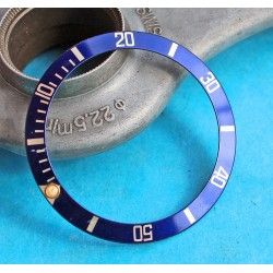 Rolex Cute 90's Faded Blue color Submariner Tutone 16803, 16613, 16808, 16618, Gold Watch Bezel Insert Part