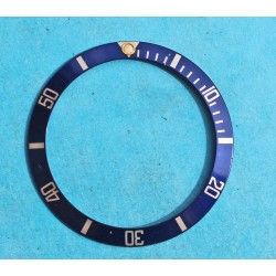 Rolex Cute 90's Faded Blue color Submariner Tutone 16803, 16613, 16808, 16618, Gold Watch Bezel Insert Part