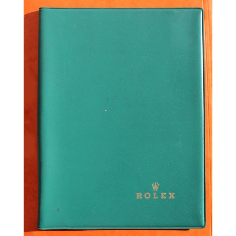 Original Vintage Rolex Booklet Manual Papers Holder Green Leather