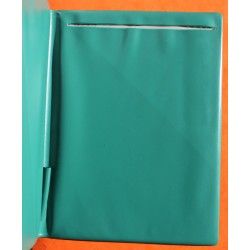 ROLEX ACCESSOIRE PORTE DOCUMENT, PORTEFEUILLE EN CUIR VERT POUR CARTES, GARANTIES, NOTICES MONTRES