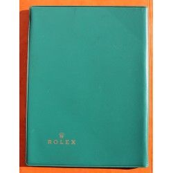 ROLEX ACCESSOIRE PORTE DOCUMENT, PORTEFEUILLE EN CUIR VERT POUR CARTES, GARANTIES, NOTICES MONTRES