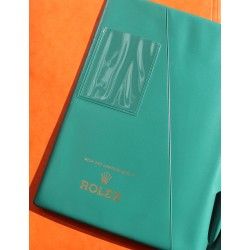 ROLEX ACCESSOIRE PORTE DOCUMENT, PORTEFEUILLE EN CUIR VERT POUR CARTES, GARANTIES, NOTICES MONTRES