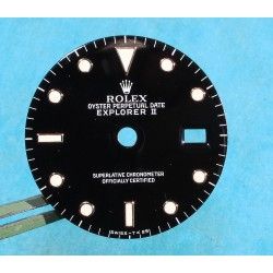 Rolex Vintage Black 80's 16550, 16570 Oyster Perpetual Date Explorer II watch tritium Dial cal 3085