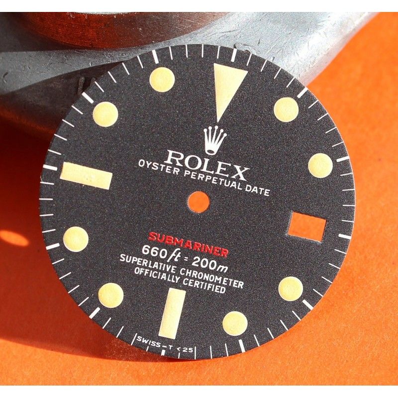 Incredible Vintage Rolex 'Red' Submariner DIAL Watch 1680 -MARK IV- SINGER Version-Hard To Find Collectible !!!