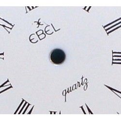 EBEL SWISS DIAL BLACK AND SILVER DATE AT 6 O'CLOCK