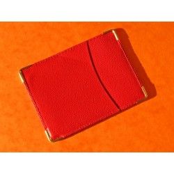 PORTE-CARTES ROLEX ROUGE EN CUIR