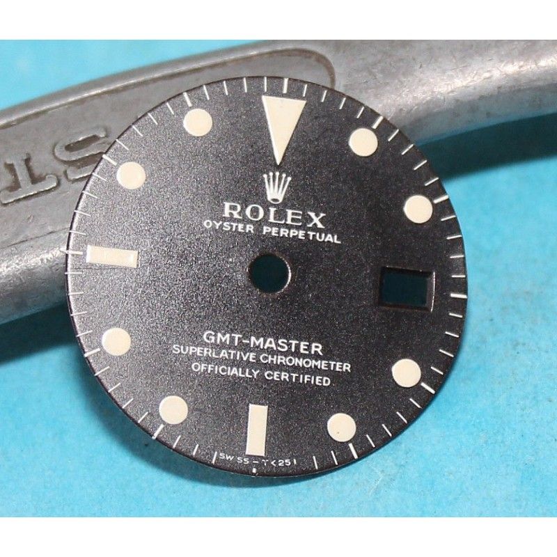 Rolex Vintage Ø27mm GMT-Master Matte Black Mark II watch Dial model 1675, Cal auto.1575, 1565