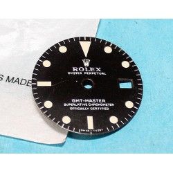 Rolex Original Cadran Ø27mm Mark II montres GMT-Master 1675 mat Relumed Cal 1575, 1565 automatique