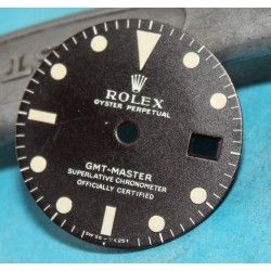 Rolex Original Cadran Ø27mm Mark II montres GMT-Master 1675 mat Relumed Cal 1575, 1565 automatique