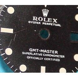 Rolex Original Cadran Ø27mm Mark II montres GMT-Master 1675 mat Relumed Cal 1575, 1565 automatique