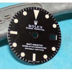 Rolex Original Cadran Ø27mm Mark II montres GMT-Master 1675 mat Relumed Cal 1575, 1565 automatique