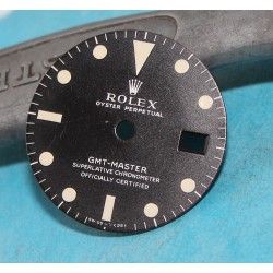 Rolex Original Cadran Ø27mm Mark II montres GMT-Master 1675 mat Relumed Cal 1575, 1565 automatique