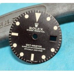 Rolex Original Cadran Ø27mm Mark II montres GMT-Master 1675 mat Relumed Cal 1575, 1565 automatique