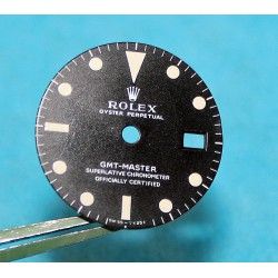 Rolex Original Cadran Ø27mm Mark II montres GMT-Master 1675 mat Relumed Cal 1575, 1565 automatique