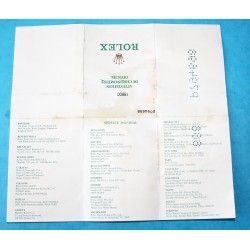 ROLEX VINTAGE 1981 WARRANTY PAPER 4109 WATCHES ROLEX, Ref 572.02.145