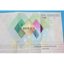 ROLEX VINTAGE 2001 WARRANTY PAPER 888 WATCHES ROLEX, Ref 564.00.1W