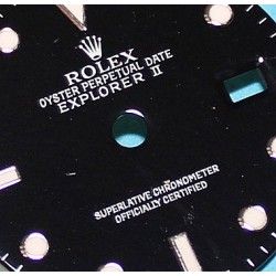 Rolex Vintage Black 80's 16550, 16570 Oyster Perpetual Date Explorer II watch tritium Dial cal 3085